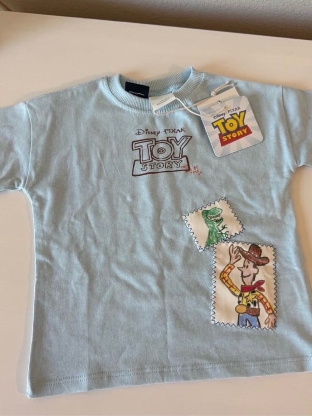 ZARA Toy Story Light Blue Kids Short Sleeve Tee